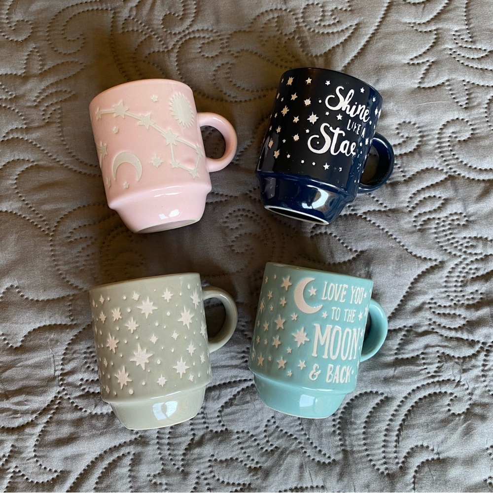 Stackable Espresso Mugs: Star Print